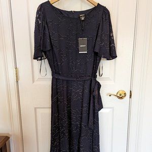 DKNY Floral NWT Flutter Sleeve Dress Sz 12